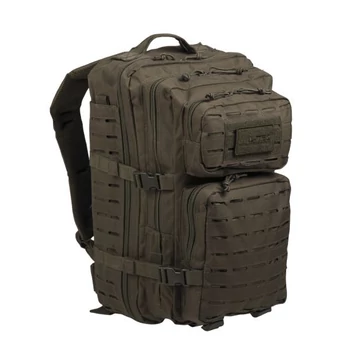 Mil-Tec US Assault lézervágott hátizsák 36l, oliv zöld