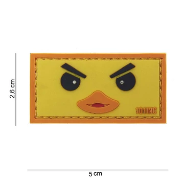 101INC Tépőzáras felvarró 3D Duckface sárga