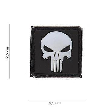 101INC Felvarró &quot;Punisher&quot;, fehér