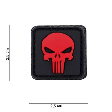 101INC Felvarró &quot;Punisher&quot;, piros