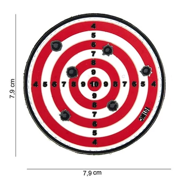 101INC Tépőzáras felvarró 3D Target red