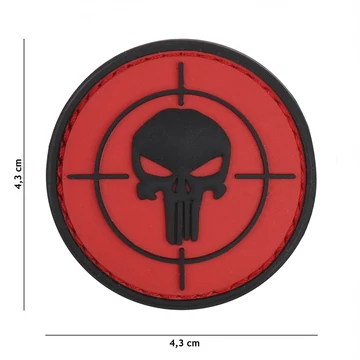 101INC Felvarró "Punisher Sight", piros