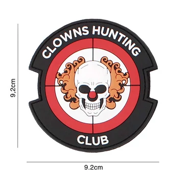 101INC Tépőzáras felvarró 3D Clowns hunting Club red