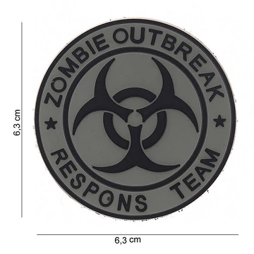 101INC Tépőzáras felvarró 3D "Zombie Outbreak Respons Team"