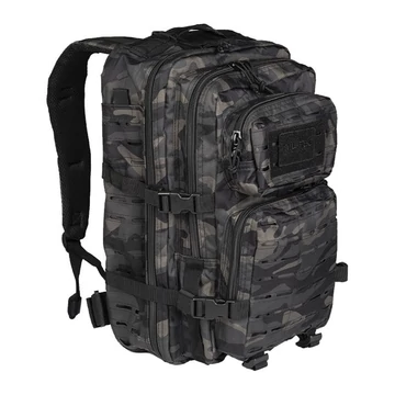 Mil-Tec US Assault lézervágott hátizsák 36l, dark camo