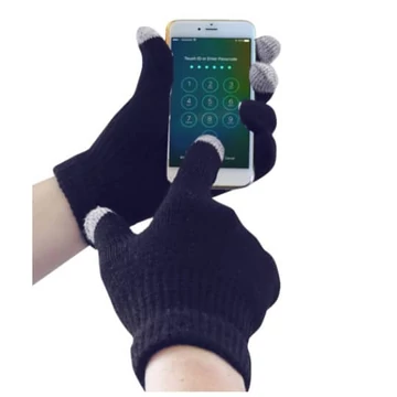 Portwest Kesztyű kötött "Touchscreen", fekete - S/M