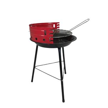 Grillsütő faszenes BBQ piros 36cm