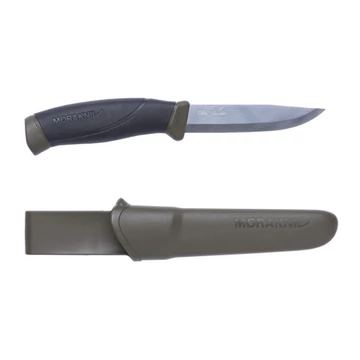 Morakniv Companion (S) kés, tokkal, katonai zöld