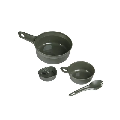 Mil-Tec Kemping 4 részes étkészlet, oliv