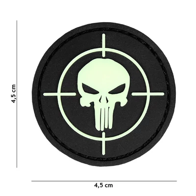 101INC Felvarró 3D "Punisher sight glow in the dark"