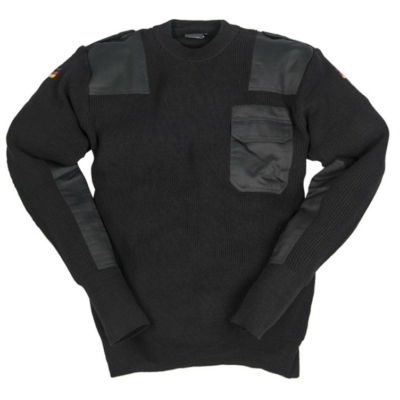 Mil-Tec BW pulóver, gyapjú / akril, fekete