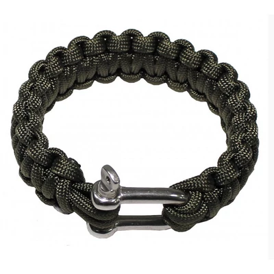 MFH Paracord karkötő fém kapcsos 2,3 cm, zöld