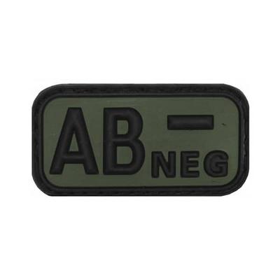 MFH Vércsoportjelző tépőzáras "AB NEG", zöld