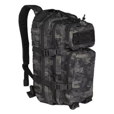 Mil-Tec US Assault lézervágott hátizsák, 20l, dark camo