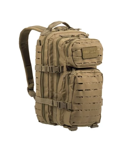 Mil-Tec US Assault lézervágott hátizsák, 20l, coyote