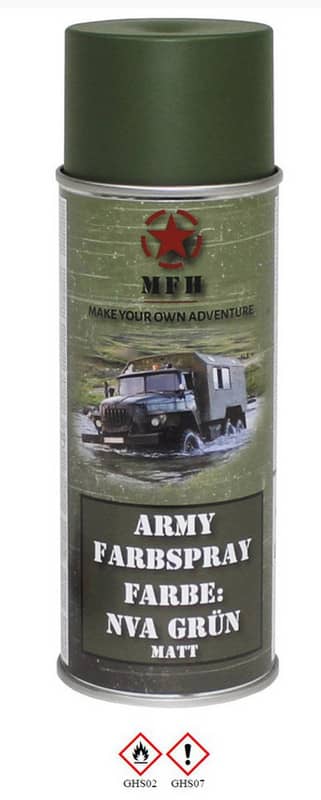 MFH Army Festék spray 400ml, NVA zöld