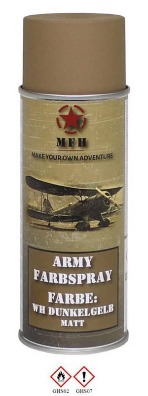 MFH Army Festék spray 400ml, Sötét sárga