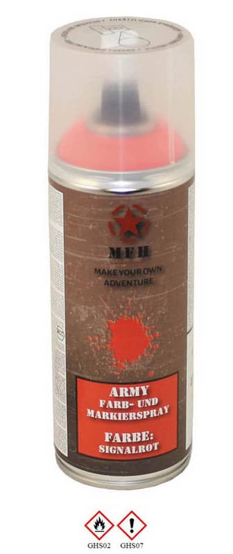 MFH Army Festék spray 400ml, Signal piros