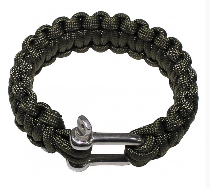 MFH Paracord karkötő fém kapcsos 2,3 cm, zöld