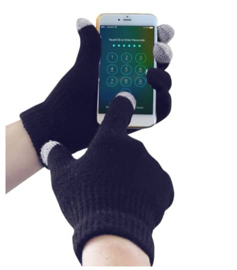 Pw.Kesztyű Touchscreen kötött fekete